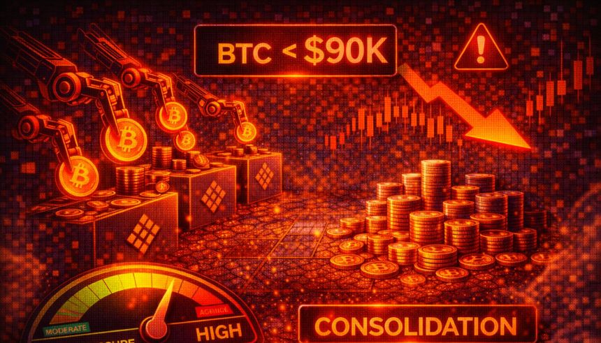 Bitcoin Data Shows Aggressive Sellers In Control As BTC Consolidates Below $90K