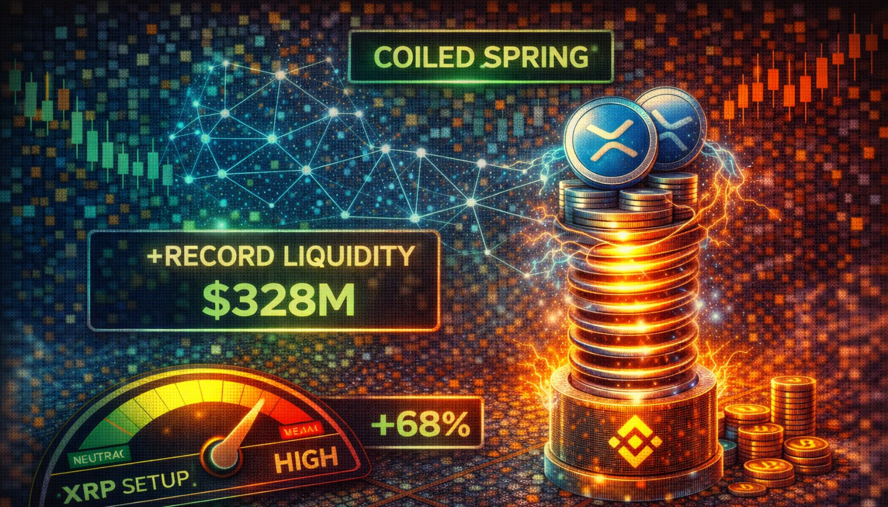 XRP Shows “Coiled Spring” Setup As Network Liquidity Hits Record Levels