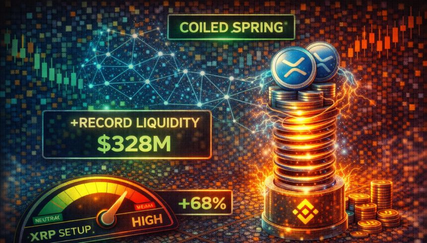 XRP Shows “Coiled Spring” Setup As Network Liquidity Hits Record Levels