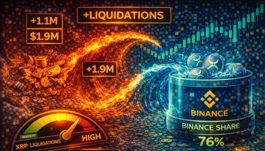 XRP Sees Back-to-Back Liquidation Waves: Binance Absorbs Majority Of Liquidations