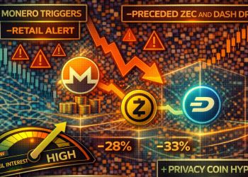 Monero Triggers Retail Alert That Preceded ZEC And DASH Drops As Privacy Coin Hype Returns