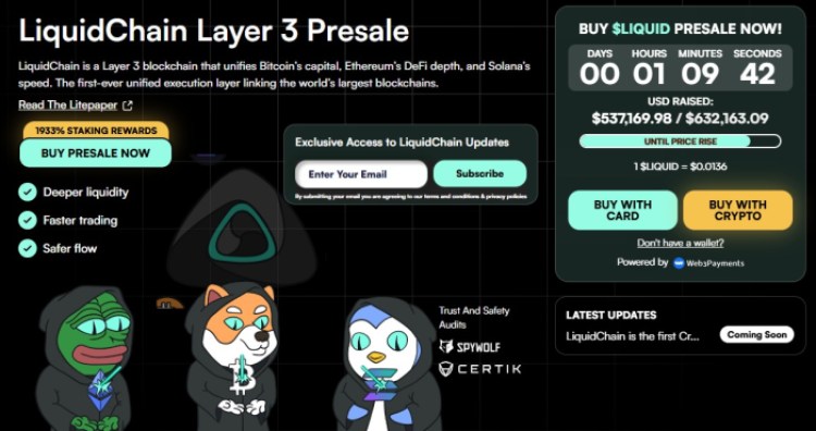 Bitcoin Mogul Erik Voorhees Shifts Millions Into Gold as LiquidChain Presale Climbs