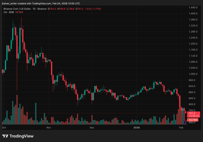Market Analysts See 0 as BNB’s Last Line Of Defense Amid Mounting Sell Pressure