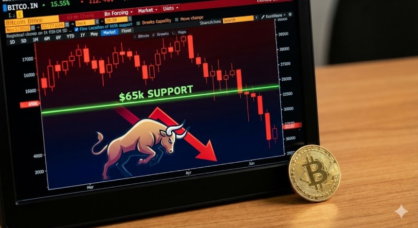 Bitcoin Price Bleeds Lower With $65K Becoming The Battleground