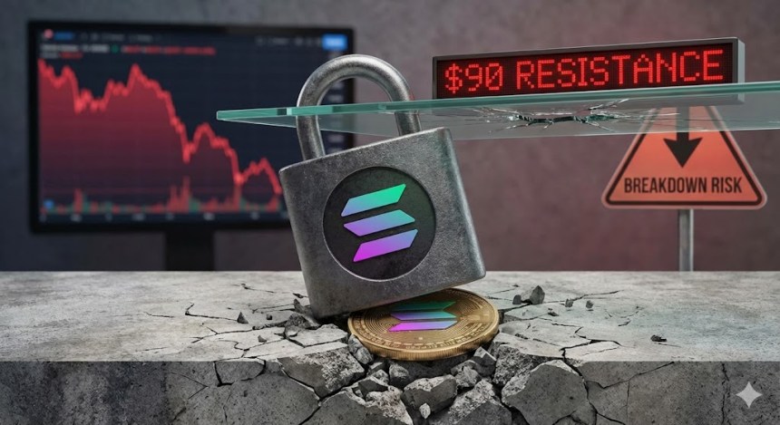 Solana (SOL) Trades Heavy Below $90