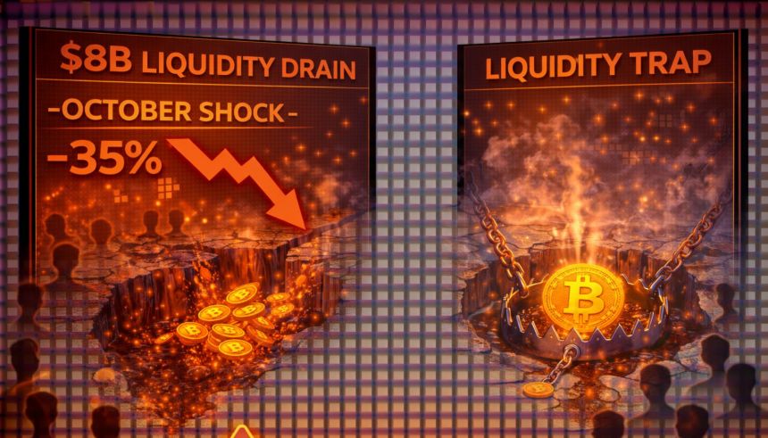 Engine Stalled: How The $8 Billion 'October Shock' Left Bitcoin’s Spot Market In A Liquidity Trap
