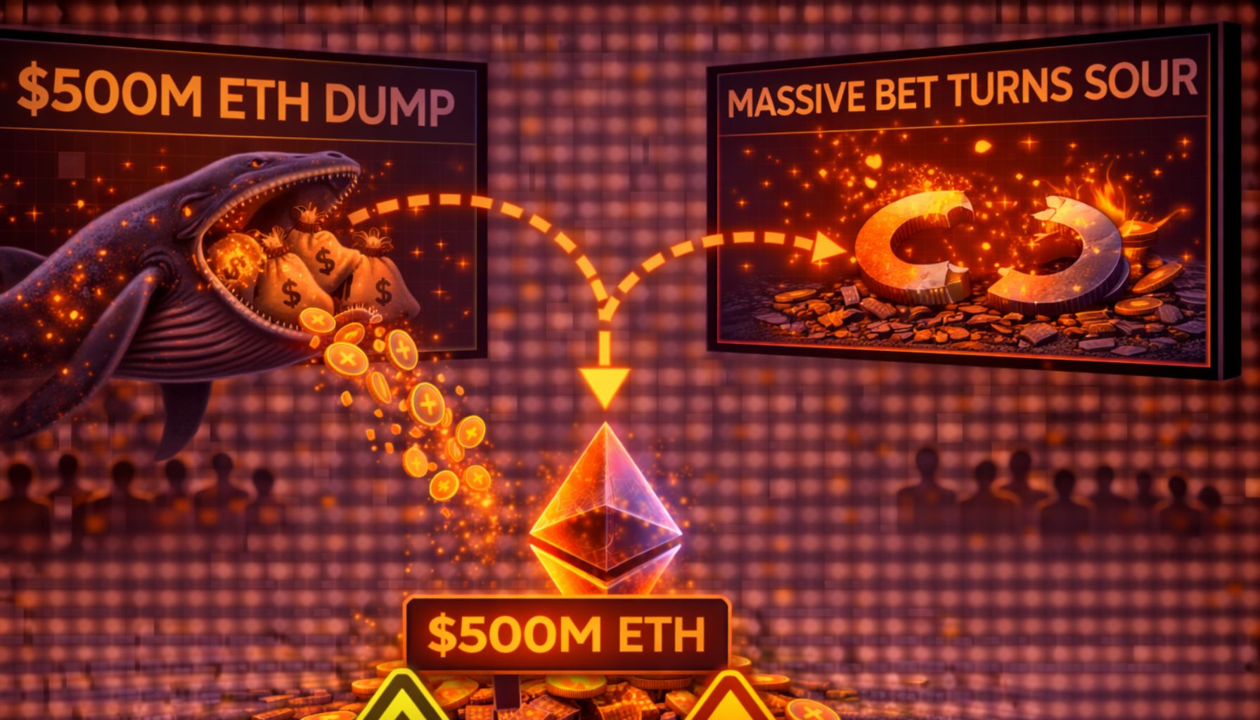 Hyperunit Whale Dumps $500M In Ethereum As Massive Crypto Bet Turns Sour
