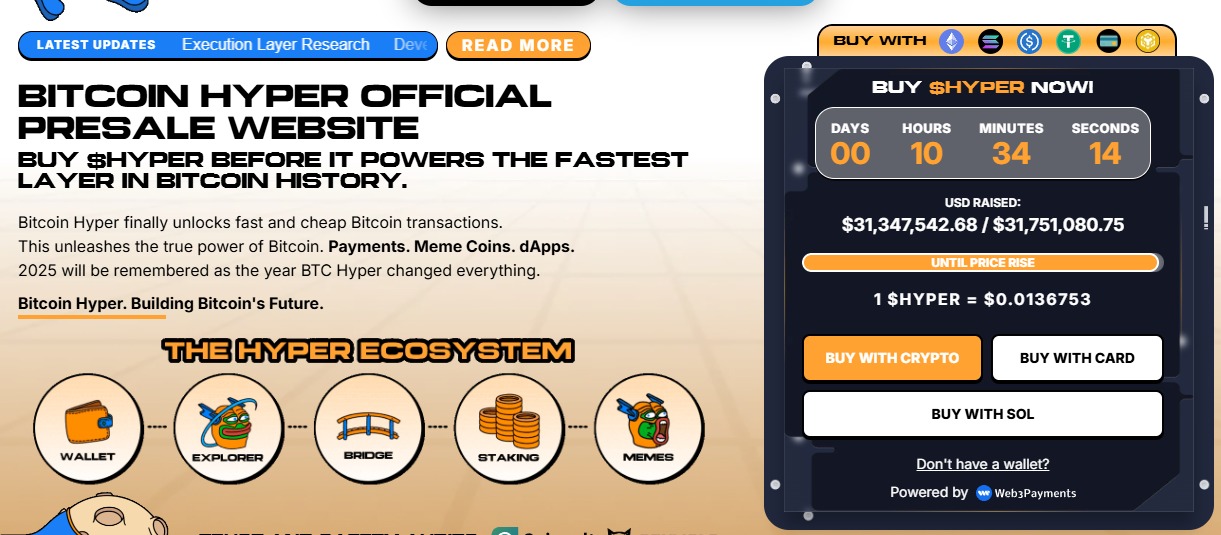 $HYPER's presale price.