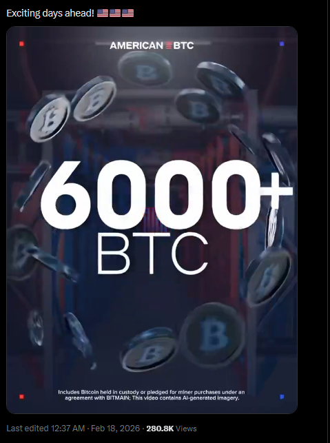 Trump-Backed American Bitcoin Secures Spot In Elite Corporate Crypto Circle