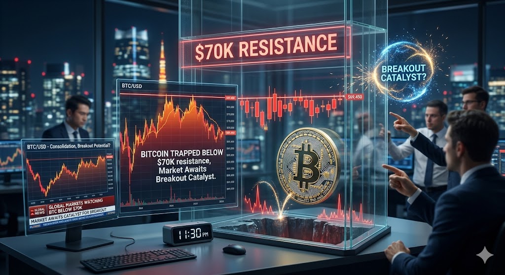 Bitcoin Price Trapped Below $70K, Market Awaits Breakout Catalyst