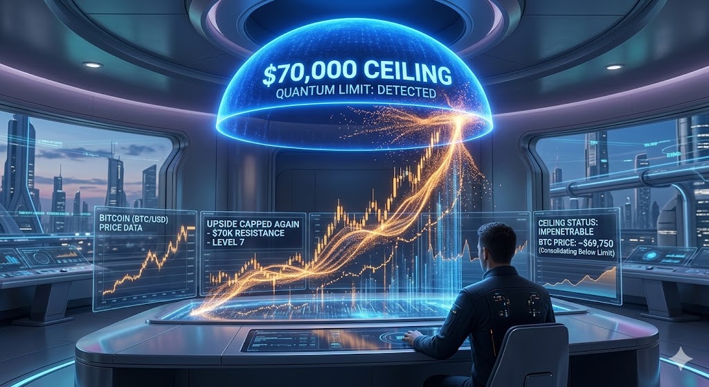 Bitcoin Price Upside Capped Again, $70K Proves Tough Ceiling