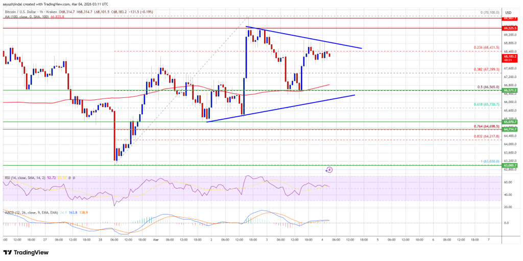 Bitcoin Price Consolidates Above Support, Bullish Bias Strengthens