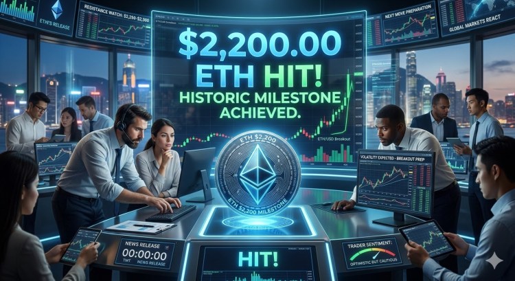 Ethereum Price Hits $2,200 Milestone