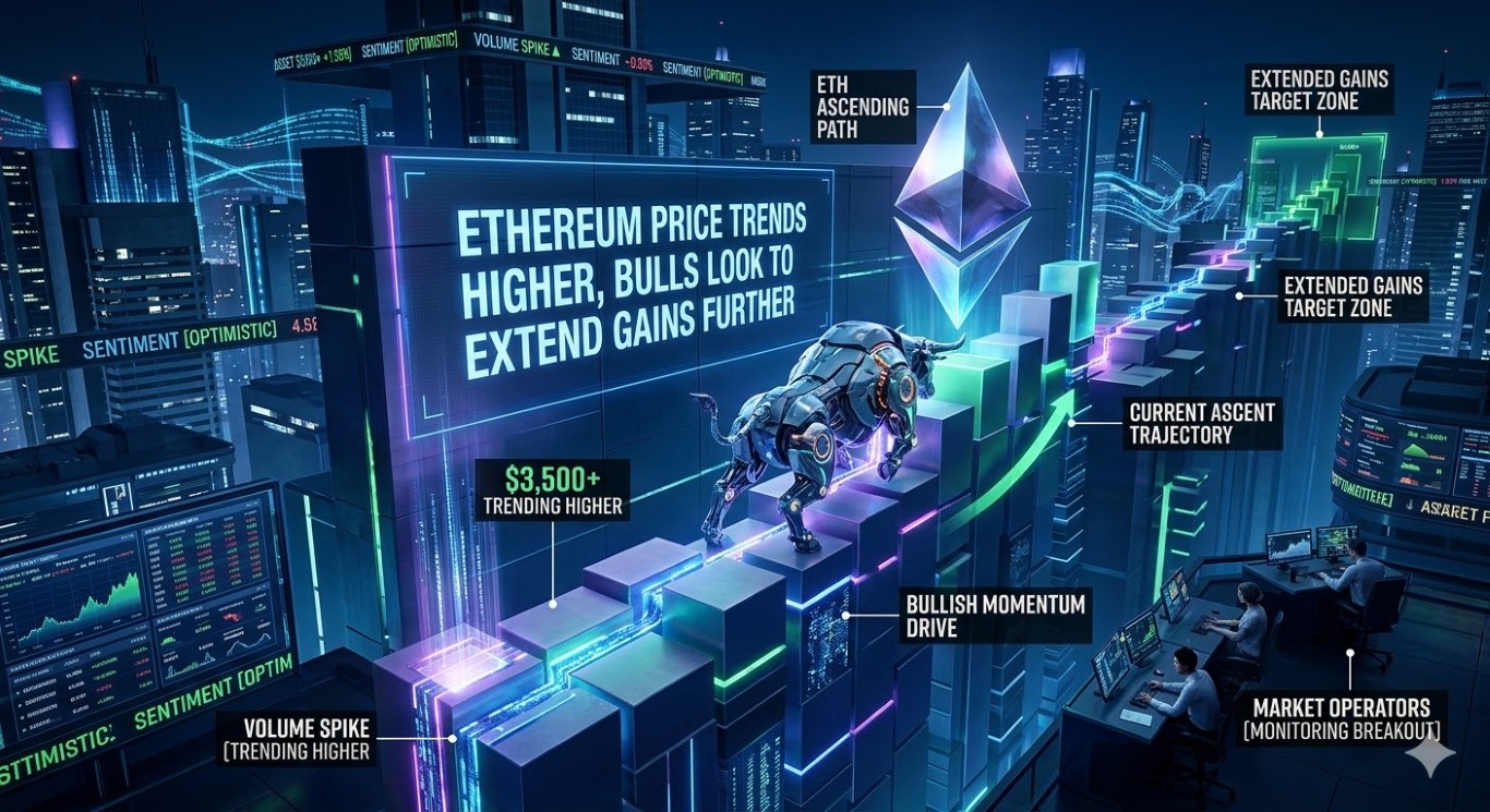 Ethereum Price Trends Higher, Bulls Look to Extend Gains Further