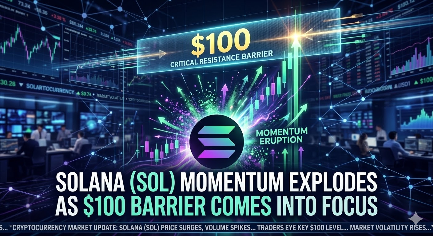 Solana (SOL) Momentum Explodes as $100 Barrier Comes Into Focus