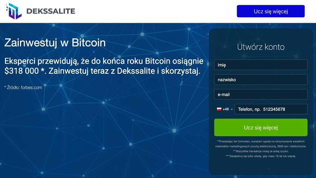 Strona główna platformy DEKSSALITE