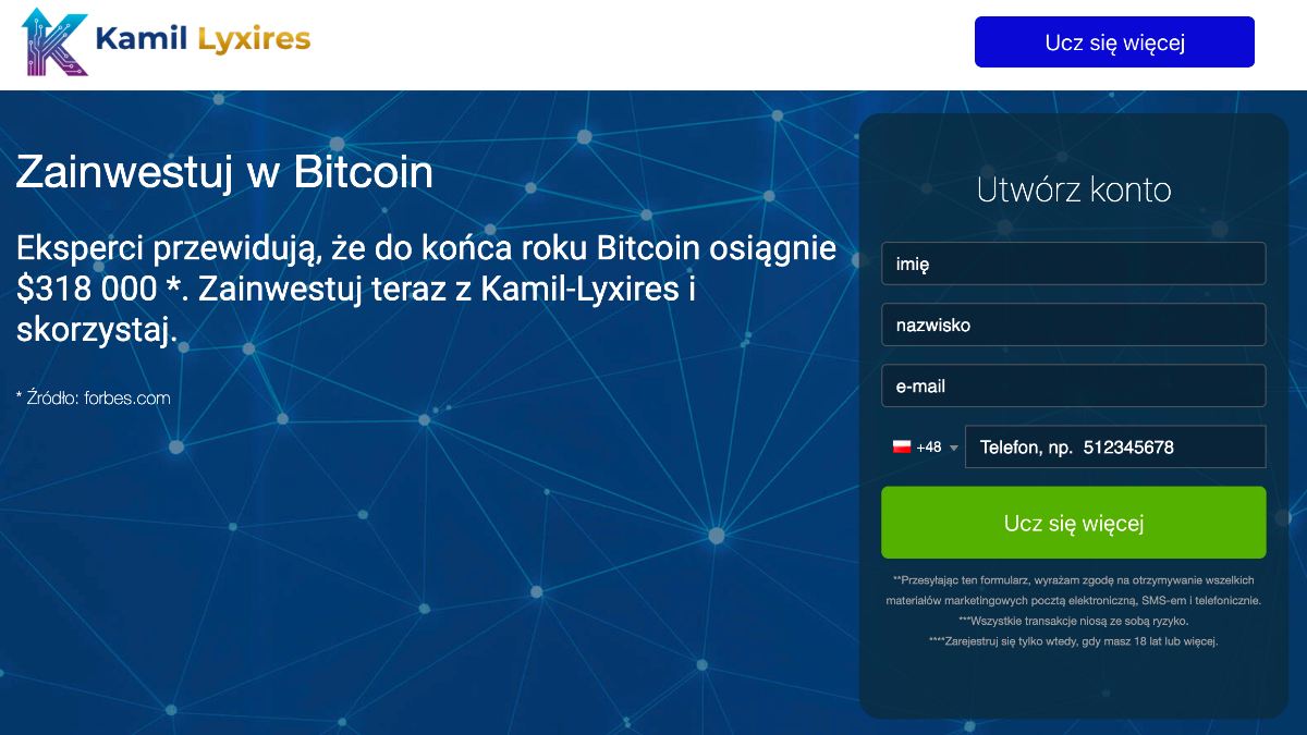 Strona główna systemu Kamil Lyxires