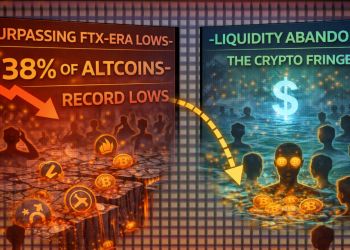 Surpassing FTX-Era Lows: 38% Of Altcoins Hit Record Lows As Liquidity Abandons The Crypto Fringe