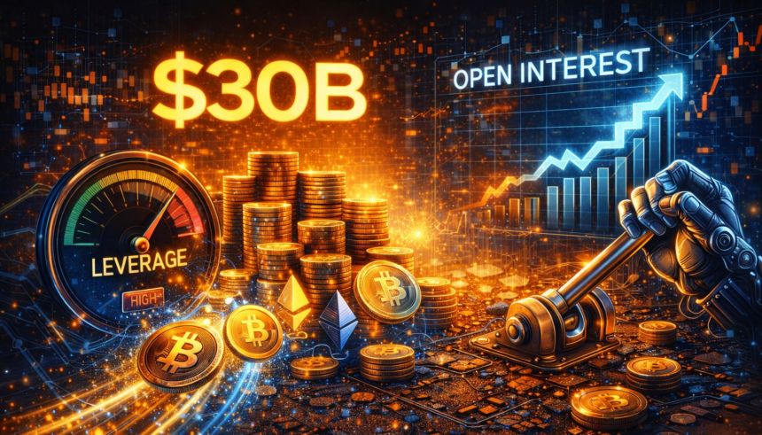 Crypto Market Open Interest Hits $30 Billion, Highest Since January: Leverage Returns To The Market
