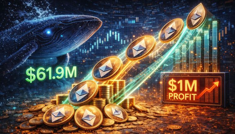 $61.9M Ethereum Buy Sparks Speculation – Mystery Whale Turns $1M Profit Overnight