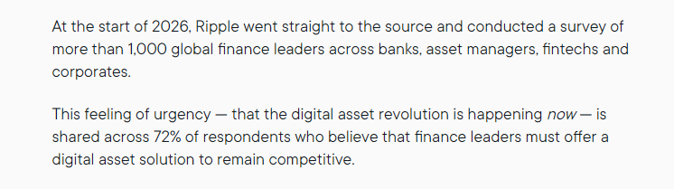 Crypto Adoption No Longer Optional, Survey Finds As 72% Of Finance Leaders Signal Commitment