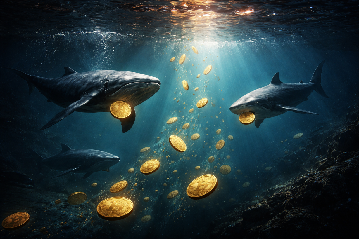 Bitcoin Shark & Whale Wallets Jump Despite Bearish Price Action