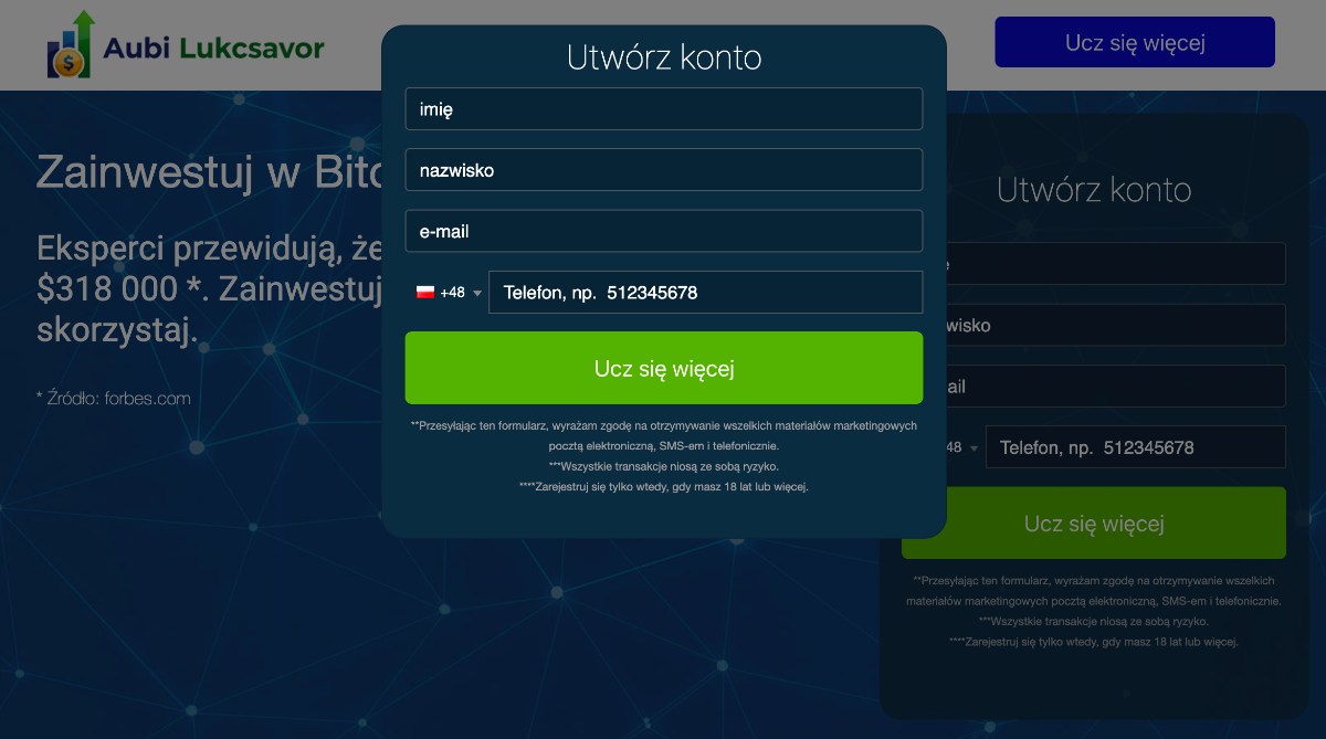 Rejestracja na platformie Aubi Lukcsavor