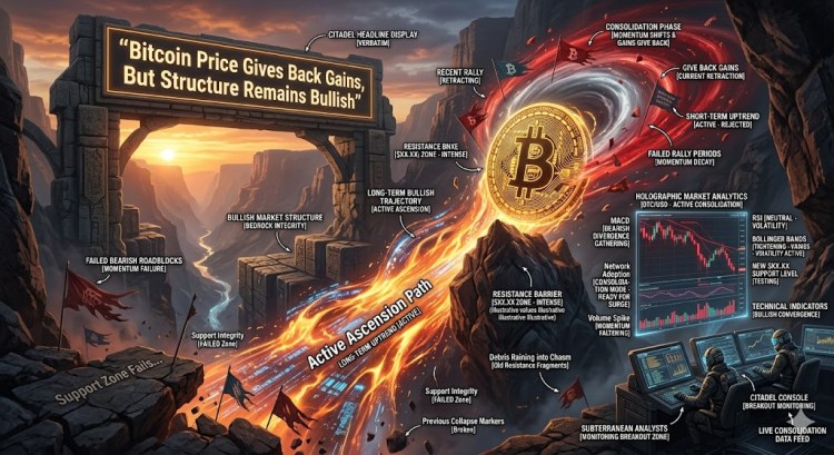 Bitcoin Price Gives Back Gains
