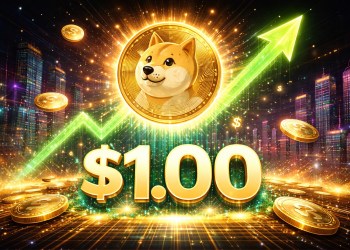 Dogecoin hits $1 in style