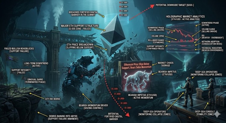 Ethereum Price Slips Below Support