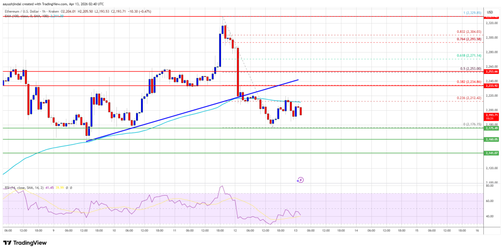 Ethereum Price Slips Below Support, Bears Seize Momentum