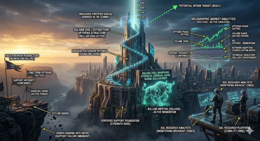 Solana (SOL) Maintains Strength, Gradual Gains Signal Bullish Bias