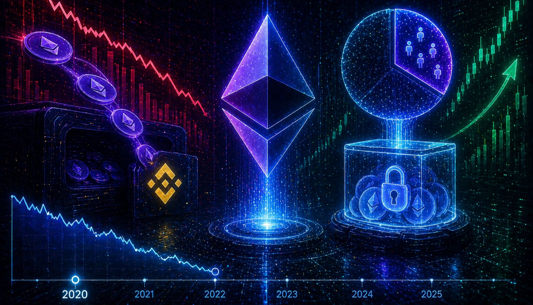 Oferta de Ethereum na Binance é a menor desde 2016 e 1/3 está travada: Preço está prestes a mudar?