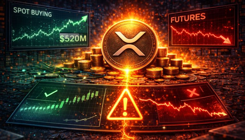 XRP Spot Buying Hits $520M While Futures Stay Negative. Here Is the Signal To Watch For A Real Move