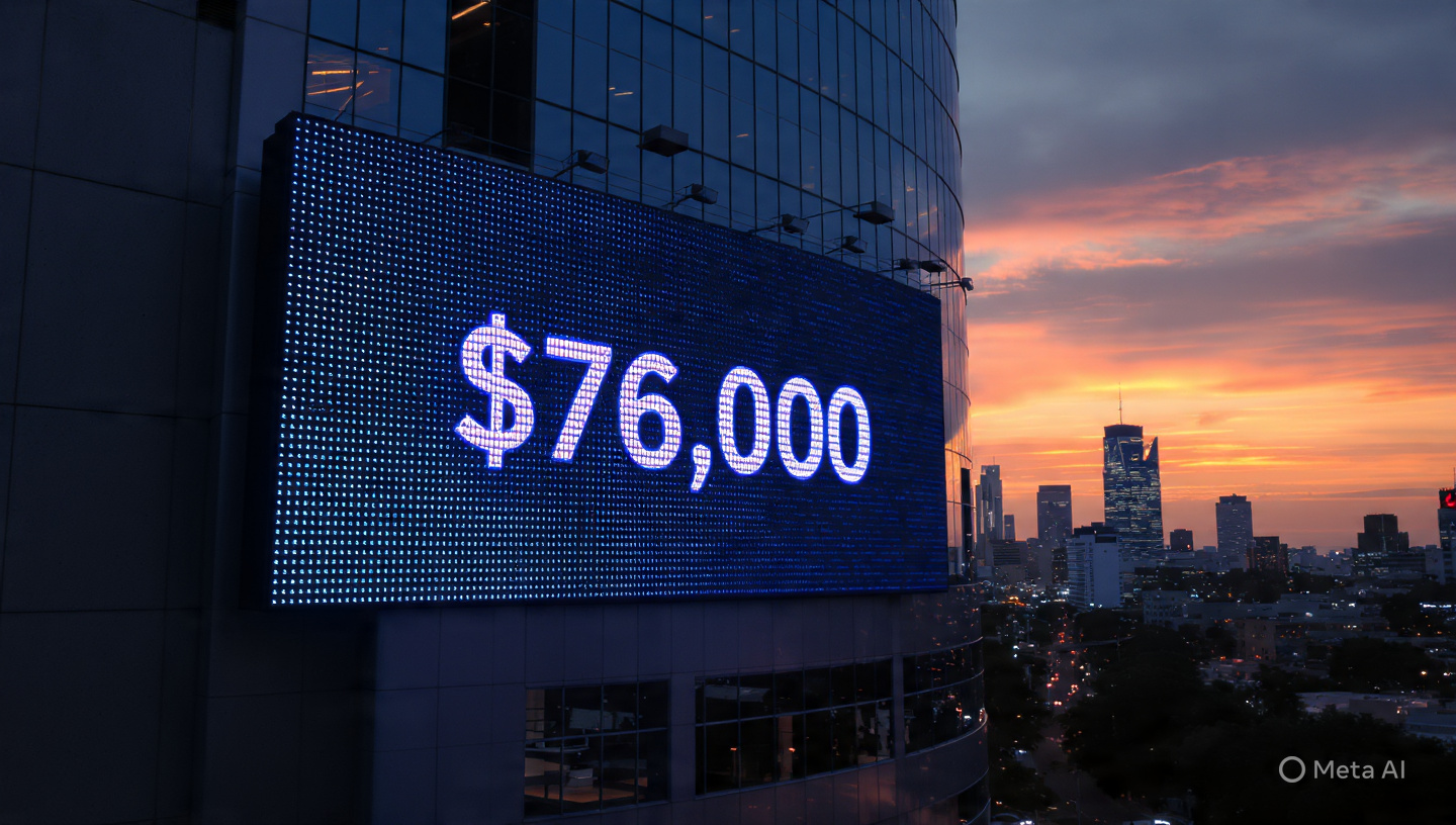 Bitcoin Hits $76K As Tech Stocks Push Wall Street To Fresh Records