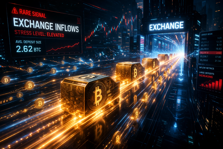 Bitcoin Exchange Inflows Flash Rare Signal As Large Deposits Return