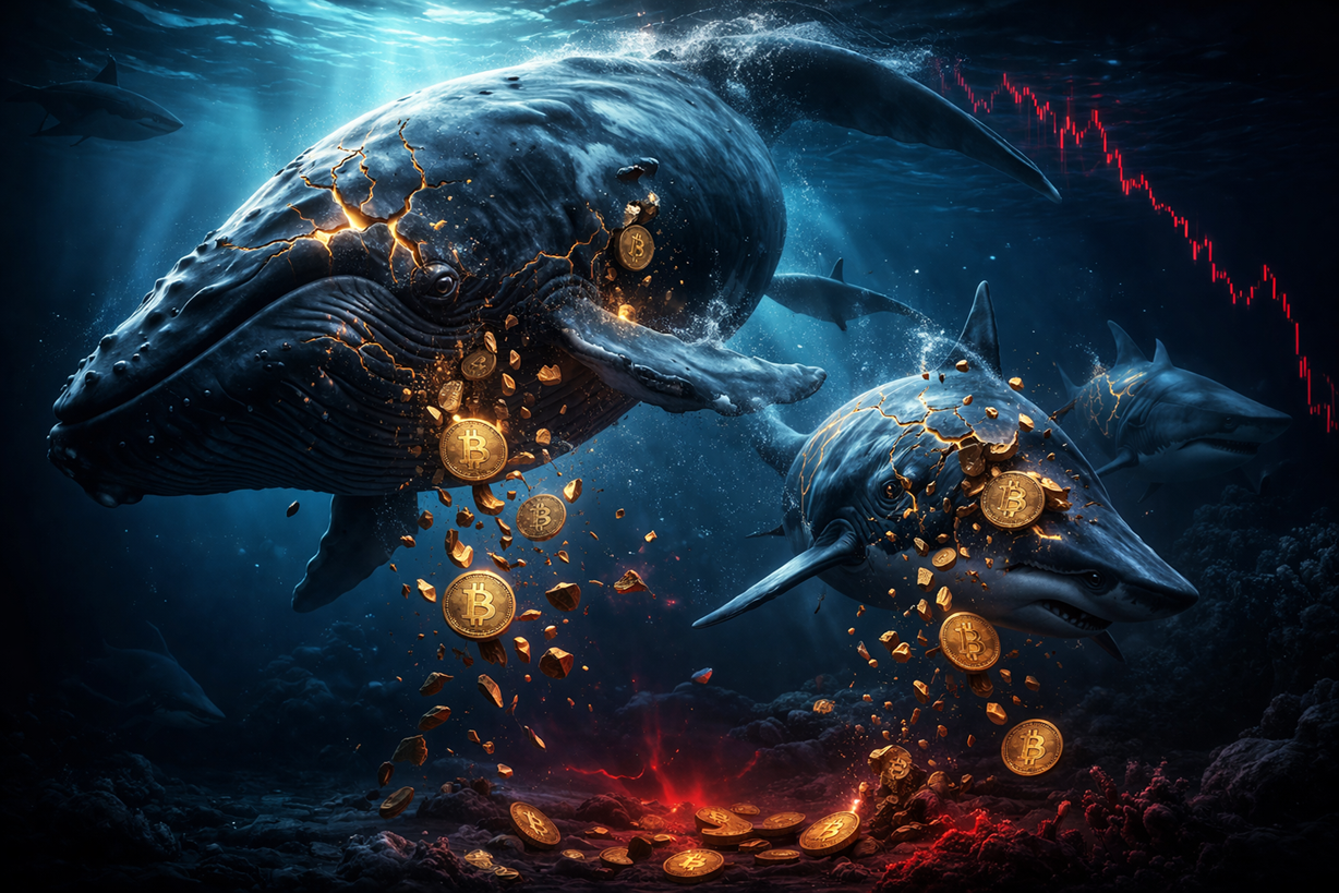Bitcoin Sharks & Whales Capitulate: Realized Loss Exceeds $200M