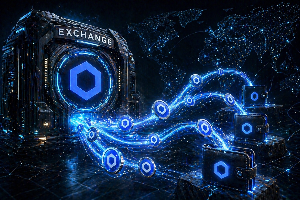 Chainlink Exchange Outflows Hit 970,430 LINK, Largest Of 2026