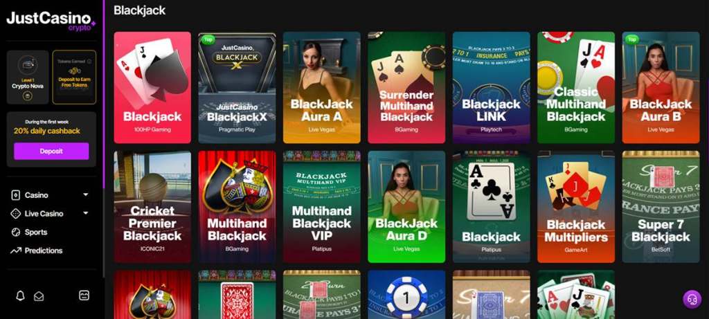 Nuestro Top 3 de crypto casinos de blackjack en español - JustCasino
