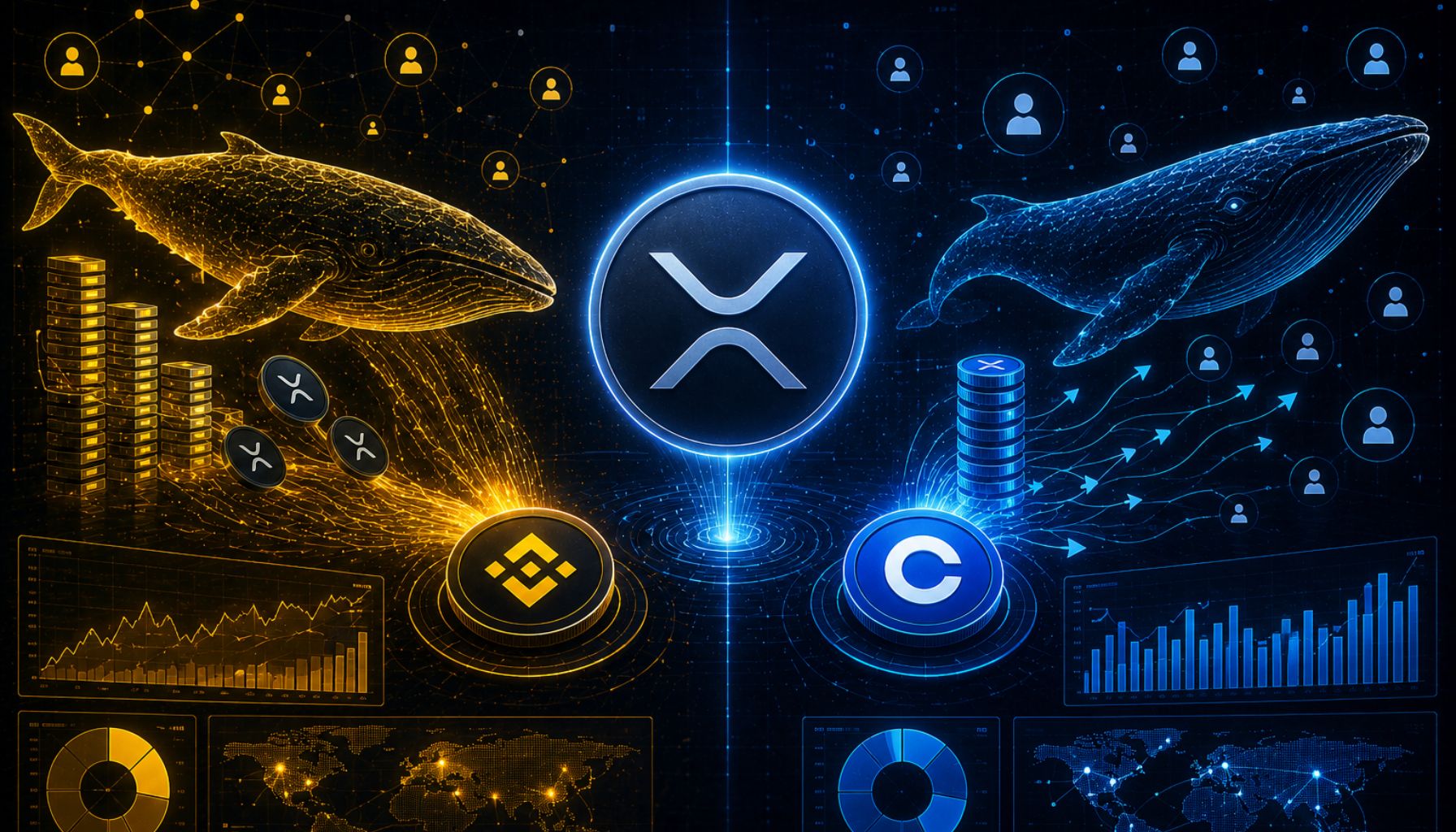 XRP Whale Dominance Returns To Binance While Coinbase Data Tells A Different Story