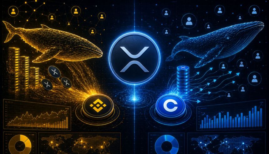 XRP Whale Dominance Returns To Binance While Coinbase Data Tells A Different Story
