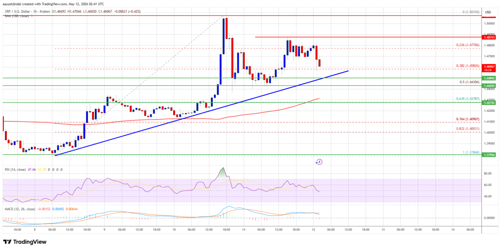 XRP Price Stays Firm Above $1.45, Upside Momentum Remains Strong
