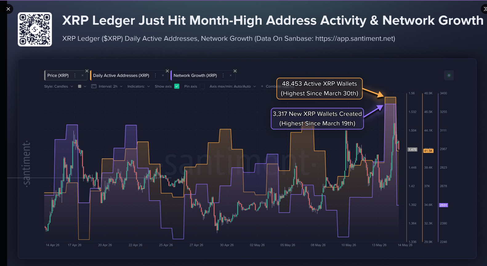 XRP activity chart