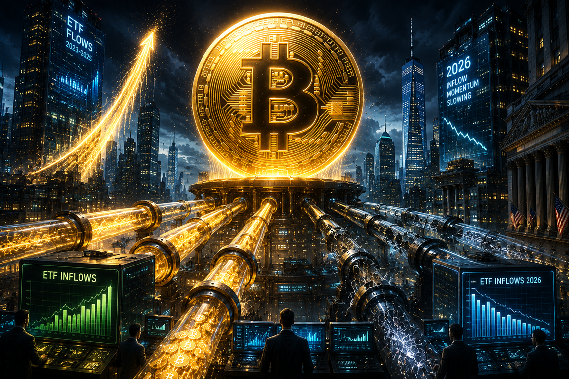 Дані показують, що надходження біткойн-ETF у 2026 році є нижчими Дані показують, що надходження біткойн-ETF у 2026 році є нижчими