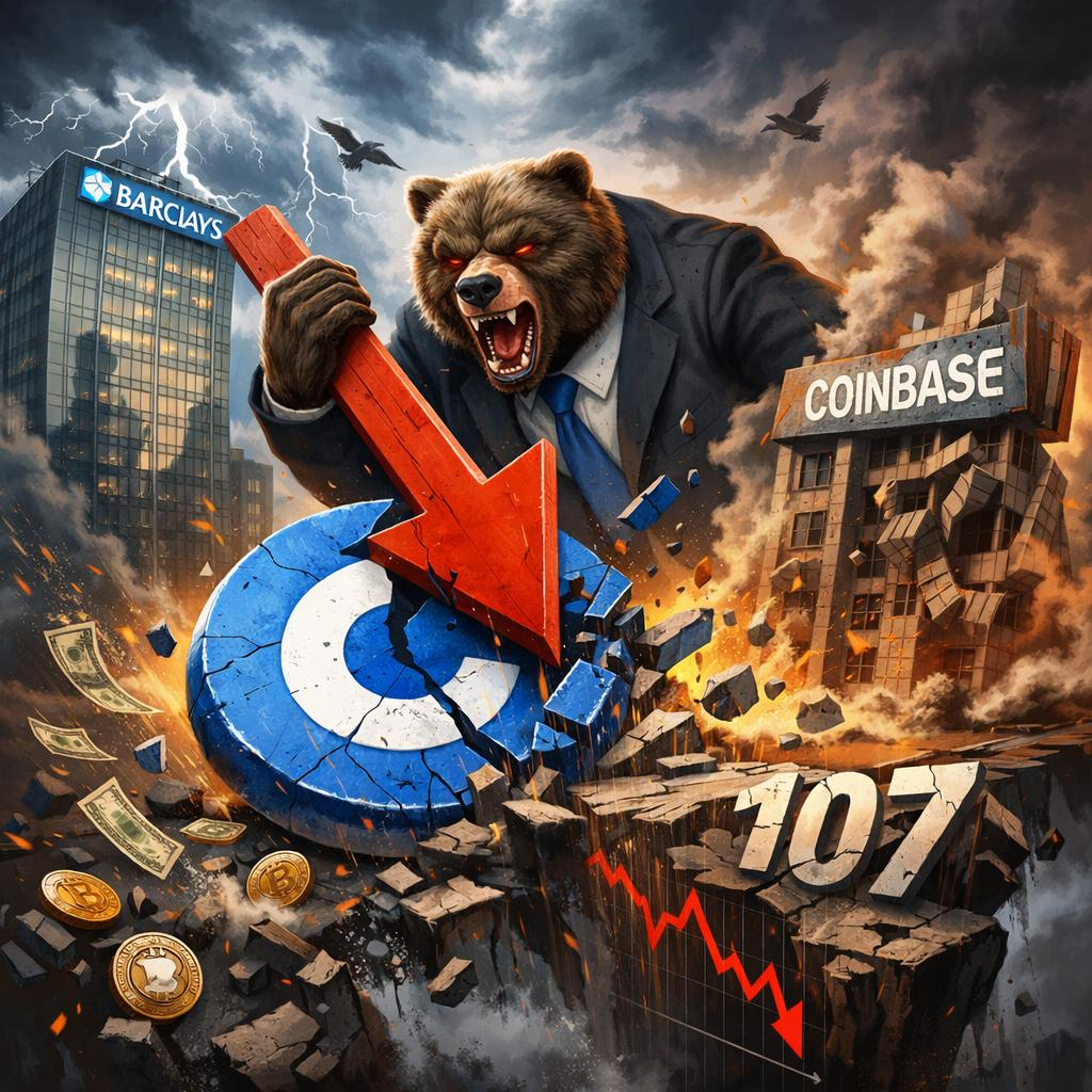 Barclays Turns Bearish On Coinbase Following Q1 Woes, Slashing Price Target To $107
