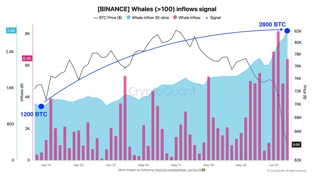 Bitcoin Whales Return To Binance As Selloff Echoes February Panic