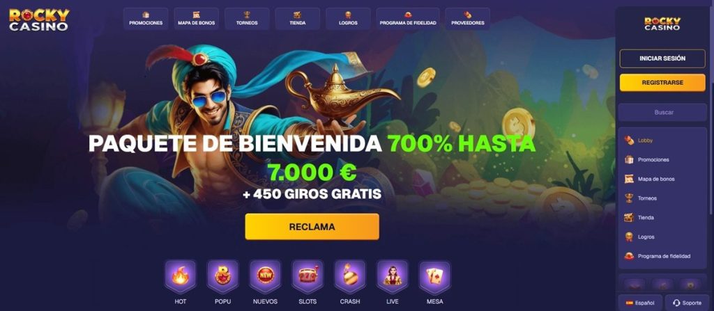 Los mejores casinos nuevos en España - Rocky Casino