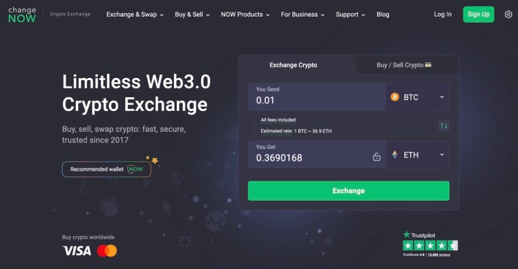 changenow ohne kyc