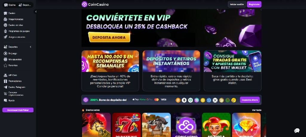 Casinos online de México - CoinCasino
