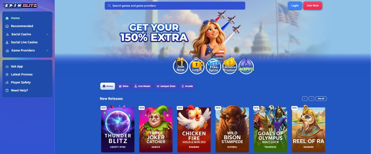 Mejores casinos online de USA - Spinblitz